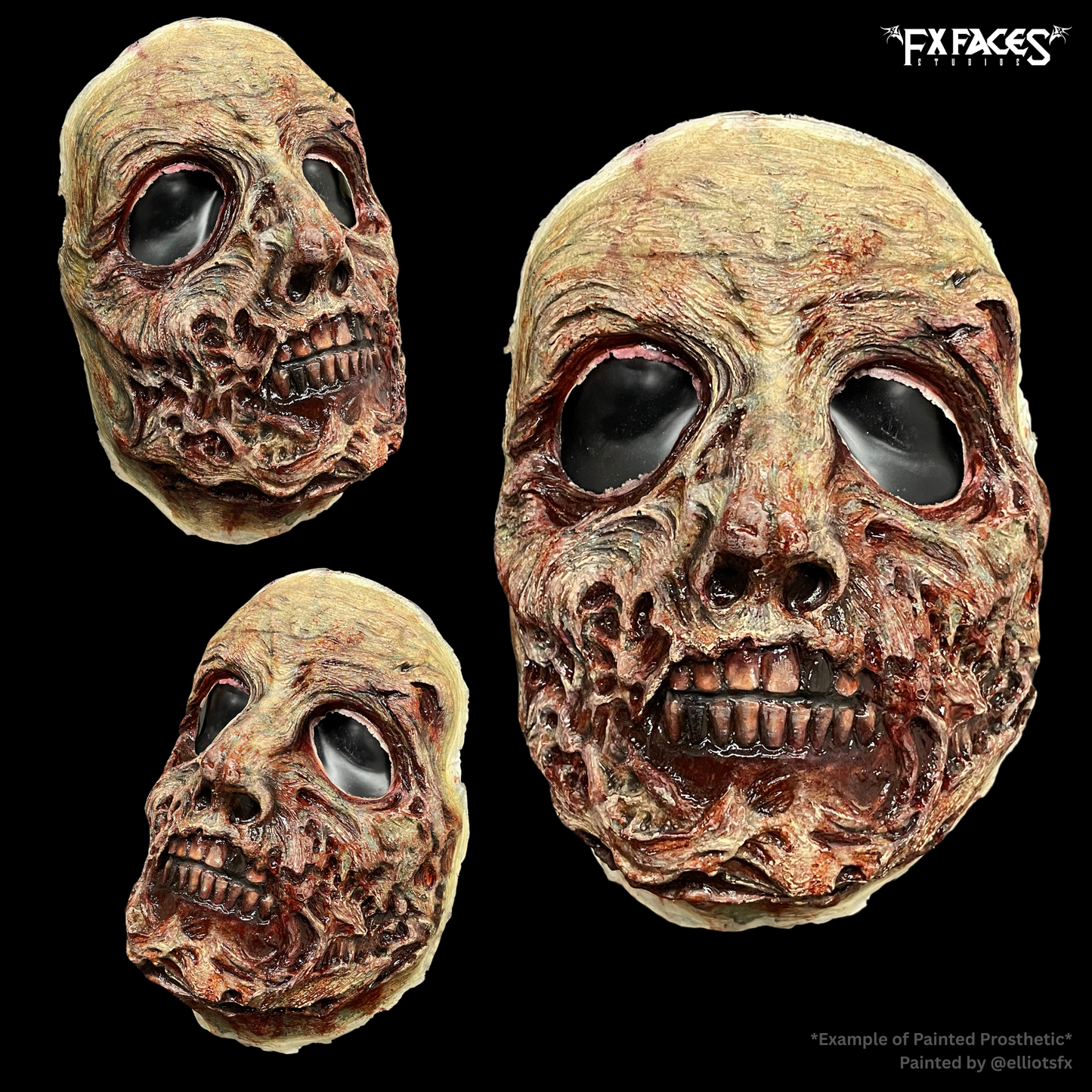Zombie Decomposed Foam Latex Prosthetic